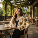 Boho Sunflower Granny Square Crochet PDF