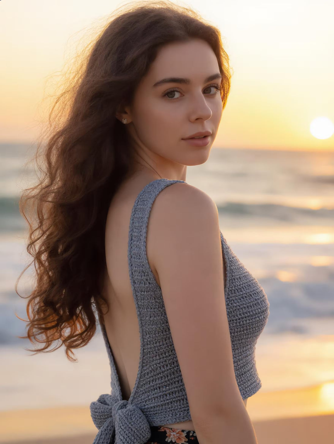 Open Back Crochet Tank Top Pattern PDF