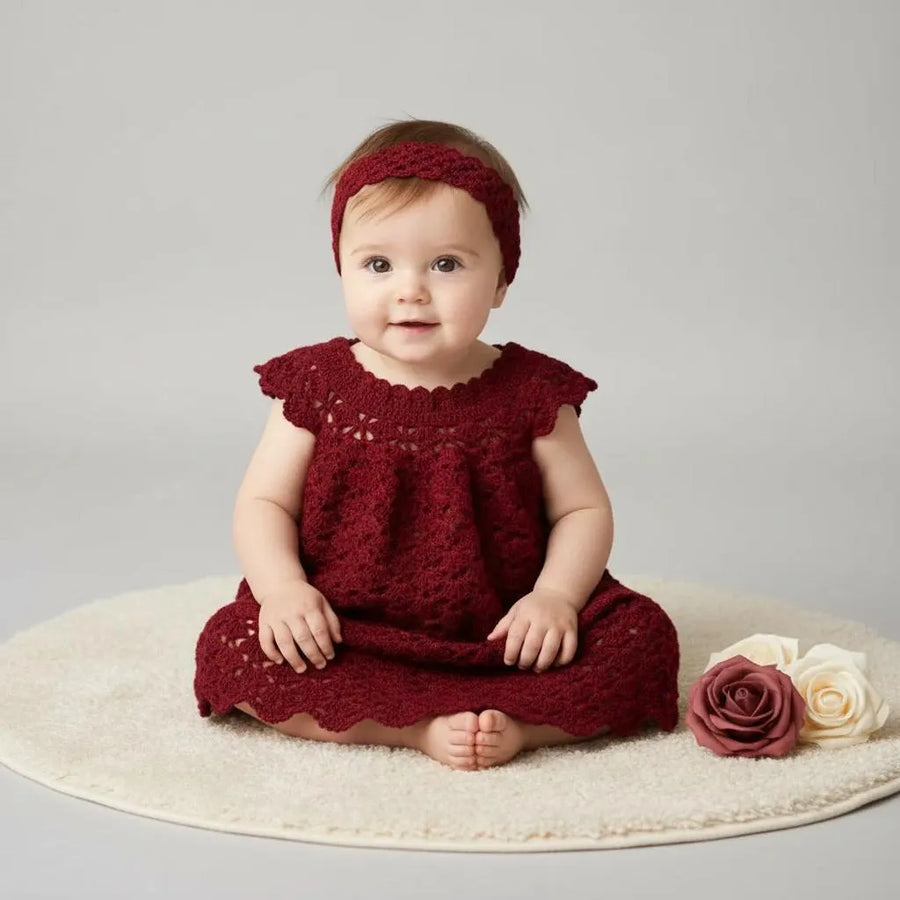 Baby Crochet Dress Pattern PDF, Lace Crochet Dress for Approx. 2 Years, Beginner Pattern, Digital Download